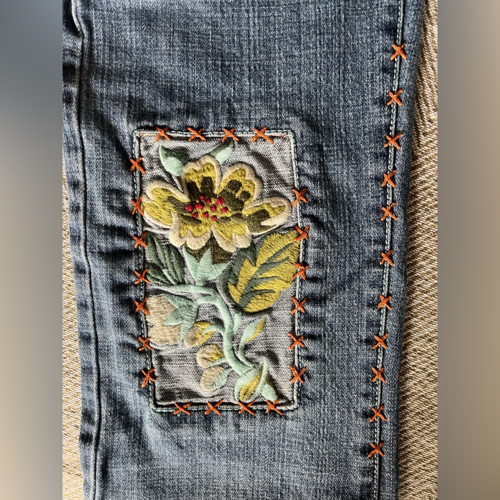 Marlow Women's Patchwork Embroidered Straight Leg… - image 4